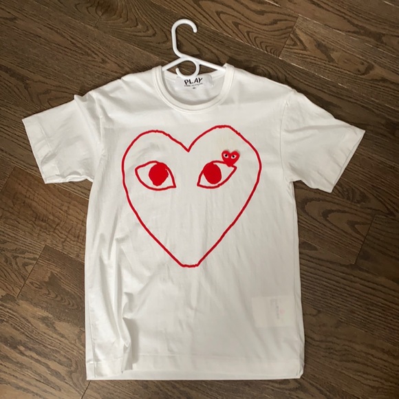 Comme Des Garçon Heart Outline Tee - Picture 1 of 3